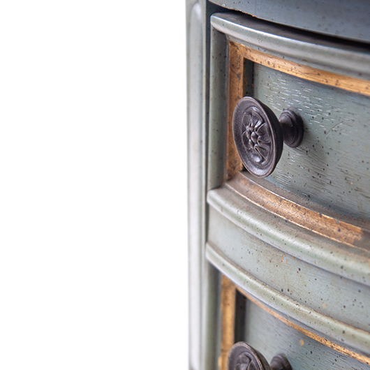 Vintage French Drum End Table (1)