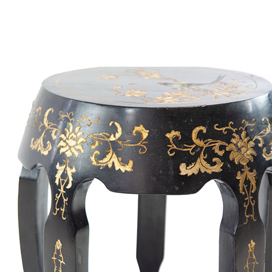 Vintage Lacquered Garden Stool (2) Vintage Lacquered Garden Stool (2)