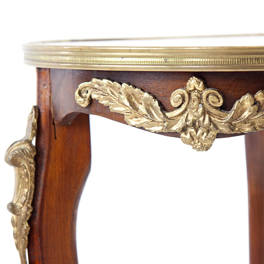 Vintage Brass Gallery Tables (2)