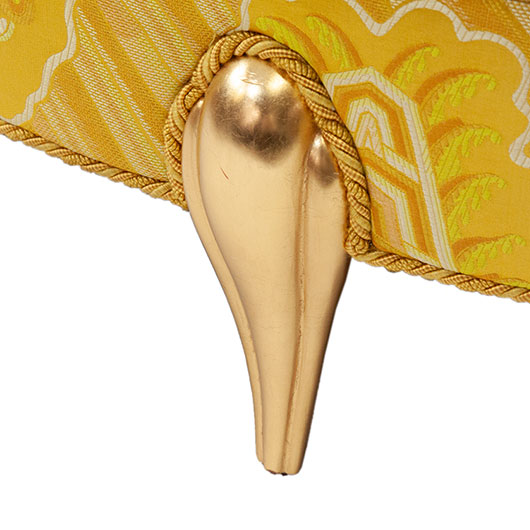 Vintage Yellow Brocade Sofa (1)