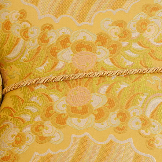 Vintage Yellow Brocade Sofa (1)