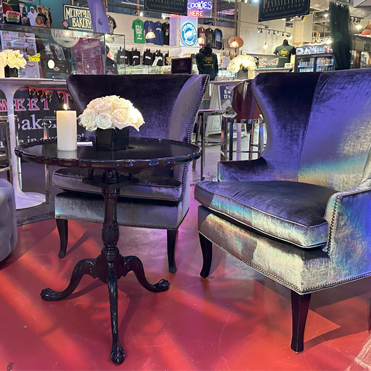 Vintage Ebony Pie Crust Table (3)