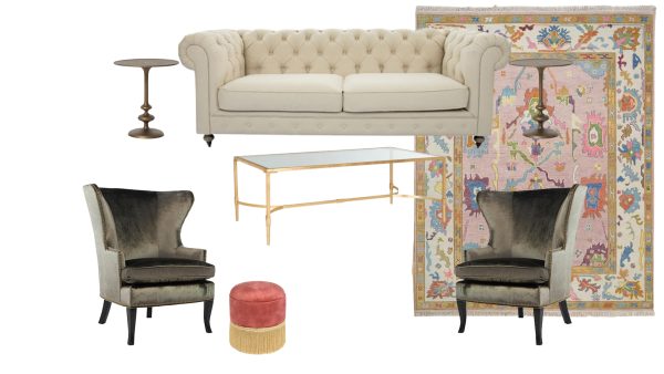 Wingback Chair - Sable Velvet Wingback Chair - Sable Velvet