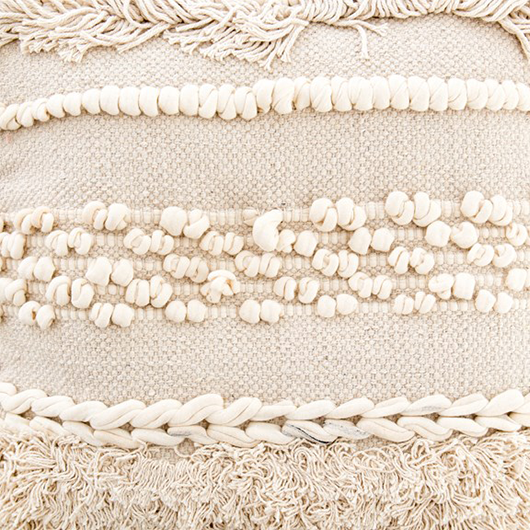 Boho Braided Pouf Ottoman 18"