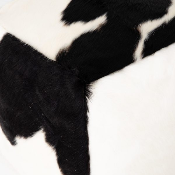 Cow Hide Pouf Ottoman 18"
