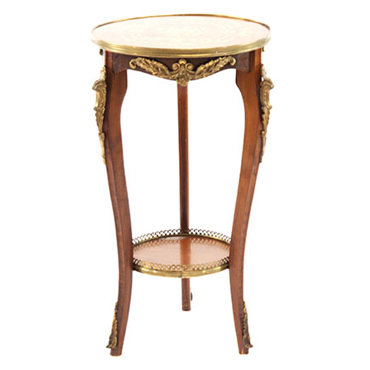 Vintage Brass Gallery Tables (2)