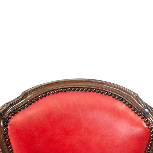 Antique Red Leather Louis Armchair (2) Antique Red Leather Louis Armchair (2)