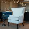 Wingback Chair - Parchment Velvet Wingback Chair - Parchment Velvet