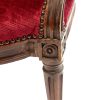 Antique Red Velvet Dahlia Armchair (2) Antique Red Velvet Dahlia Armchair (2)