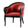 Vintage Red Leather Club Chair (4)