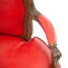 Antique Red Leather Louis Armchair (2) Antique Red Leather Louis Armchair (2)