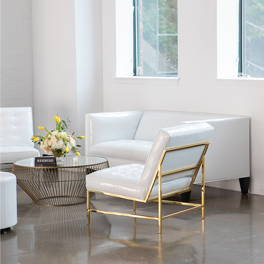 Atomic Coffee Table - Brass