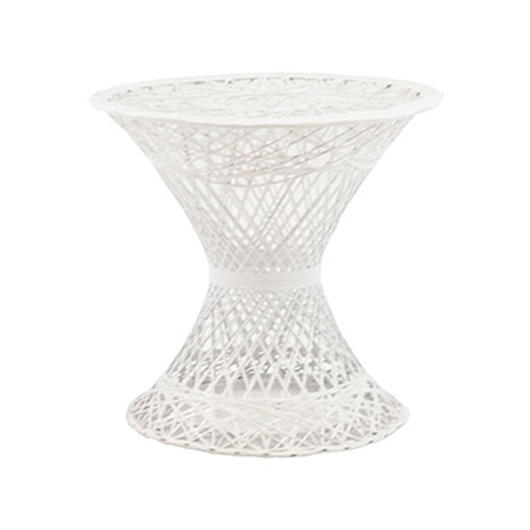 Vintage Peacock Side Table - White (1)