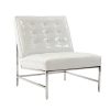 Milan Chair - White Patent Leather | Silver Milan Chair - White Patent Leather | Silver