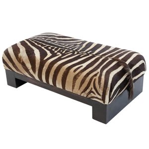 Vintage Zebra Ottoman 51" (1)