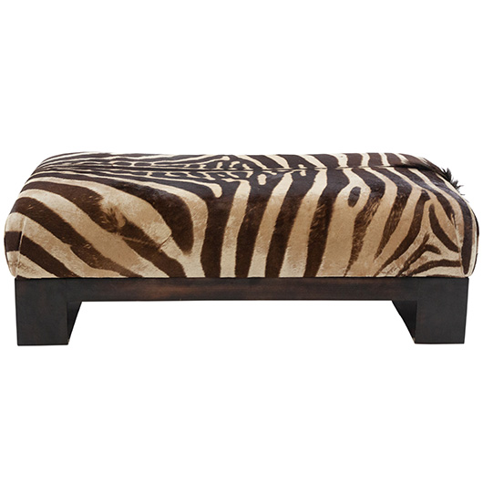 Vintage Zebra Ottoman 51" (1) Vintage Zebra Ottoman 51" (1)
