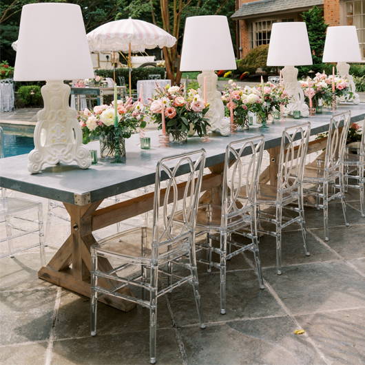 White Verona Lamp 36"h