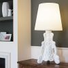 White Verona Lamp 36"h