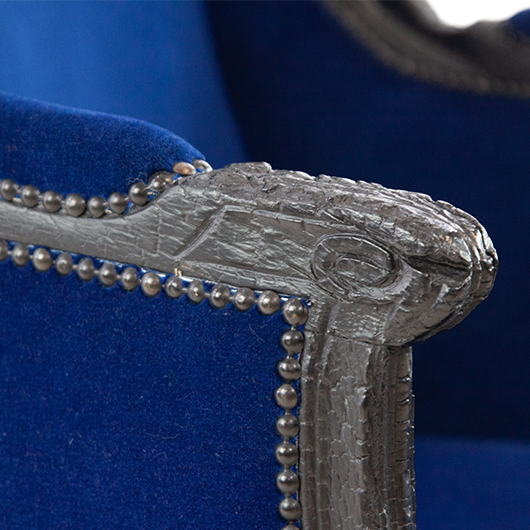 Vintage Gramercy Wingback Chair - Blue (4) Vintage Gramercy Wingback Chair - Blue (4)