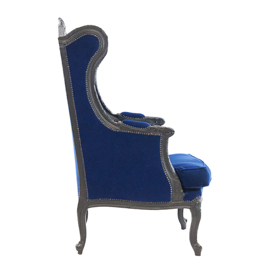 Vintage Gramercy Wingback Chair - Blue (4) Vintage Gramercy Wingback Chair - Blue (4)