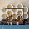 Hexagon Stackable Bar Back - White