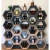 Hexagon Stackable Bar Back - Black