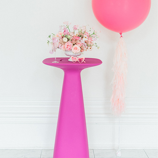Orbit Cocktail Table Magenta 43"H