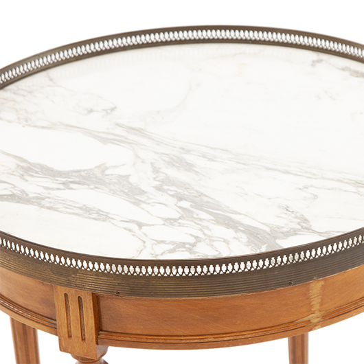 French Marble Top Card Table 24" (1) French Marble Top Card Table 24" (1)