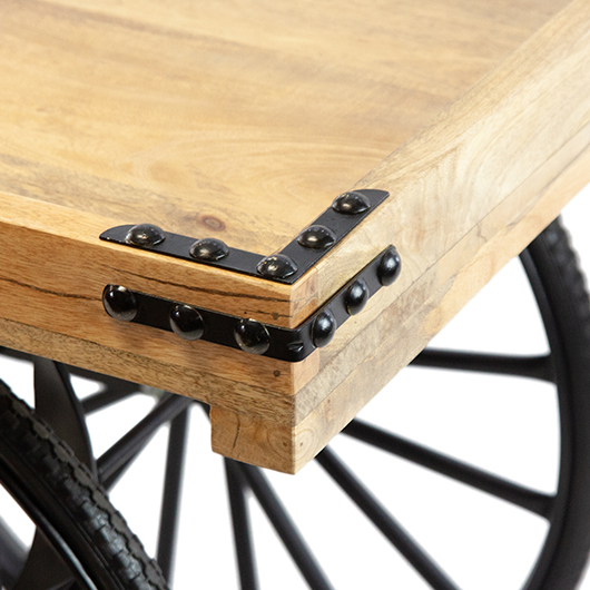 Bastille Cart with Shelf - Wood
