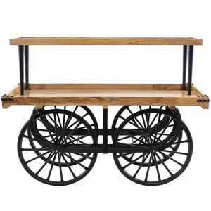 Bastille Cart with Shelf - Wood