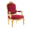 Antique Gilt Throne Chair (2) Antique Gilt Throne Chair (2)