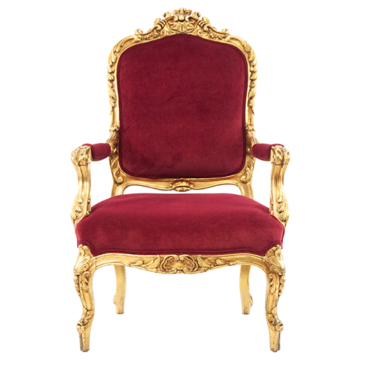 Antique Gilt Throne Chair (2) Antique Gilt Throne Chair (2)