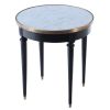 French Ebonized Marble Top End Table (2)