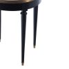 French Ebonized Marble Top End Table (2)