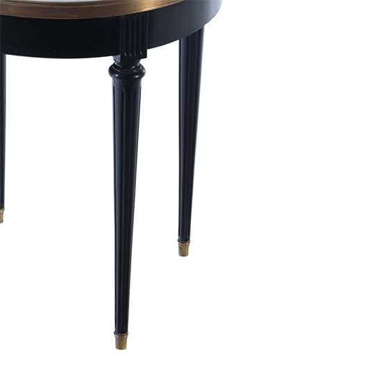 French Ebonized Marble Top End Table (2)