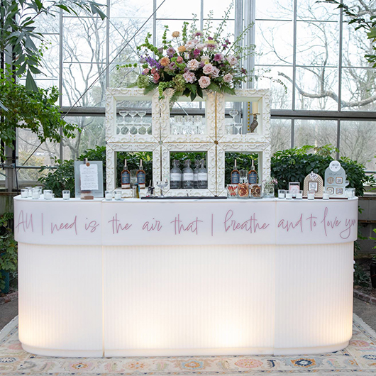 Martini Bar 47" Section - White