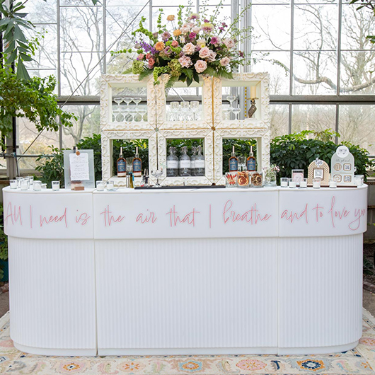 Martini Bar 47" Section - White