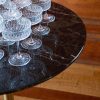 Tulip Table - Black Marble Top | Brass - 41"H