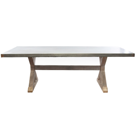 Zinc Trestle Table