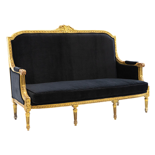 Antique Giltwood Sofa - Black (1)