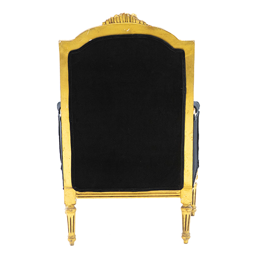 Antique Giltwood Armchair - Black (2) Antique Giltwood Armchair - Black (2)