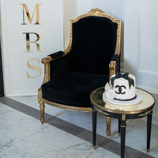 French Gilt Glass Accent Table (2)