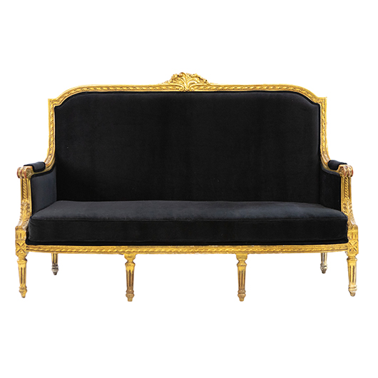 Antique Giltwood Sofa - Black (1)
