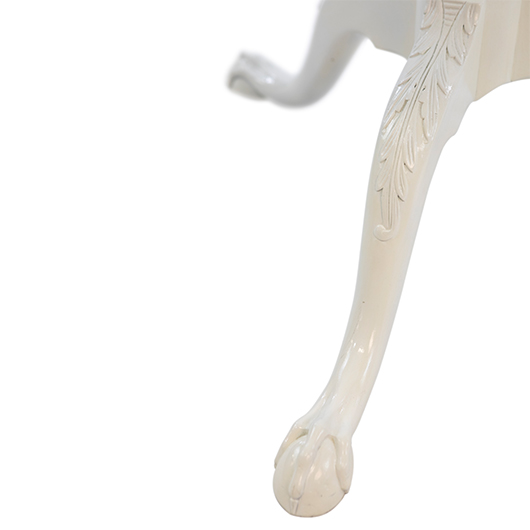 Vintage Pie Crust Table - White (1)