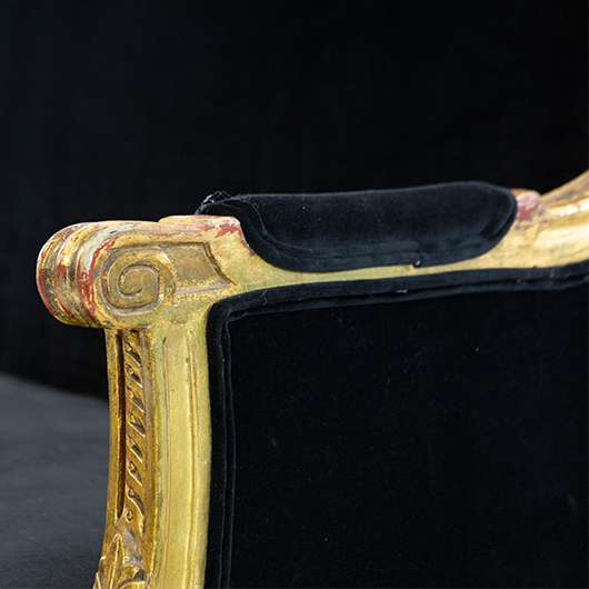 Antique Giltwood Sofa - Black (1)