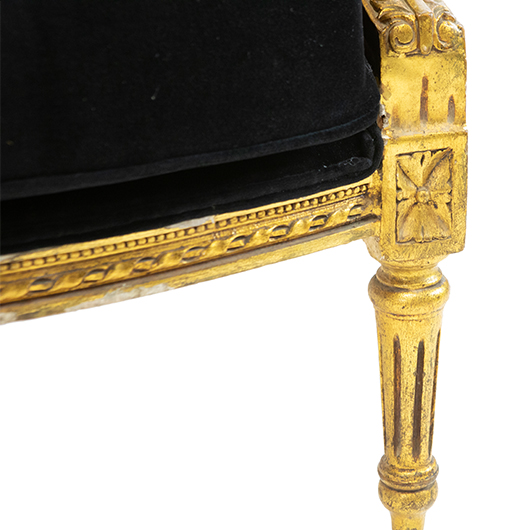 Antique Giltwood Armchair - Black (2) Antique Giltwood Armchair - Black (2)