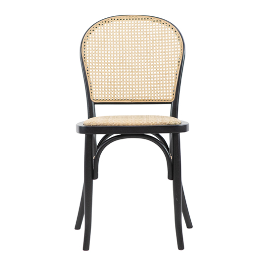 Modern Cane Chair - Black