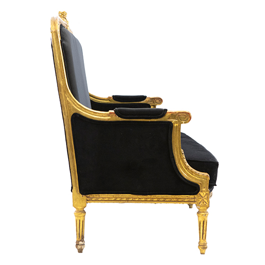 Antique Giltwood Sofa - Black (1)