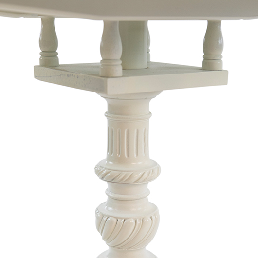 Vintage Pie Crust Table - White (1)