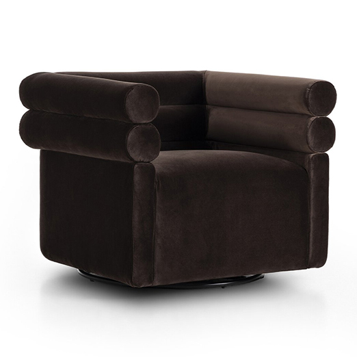 Maxine Swivel Armchair - Espresso